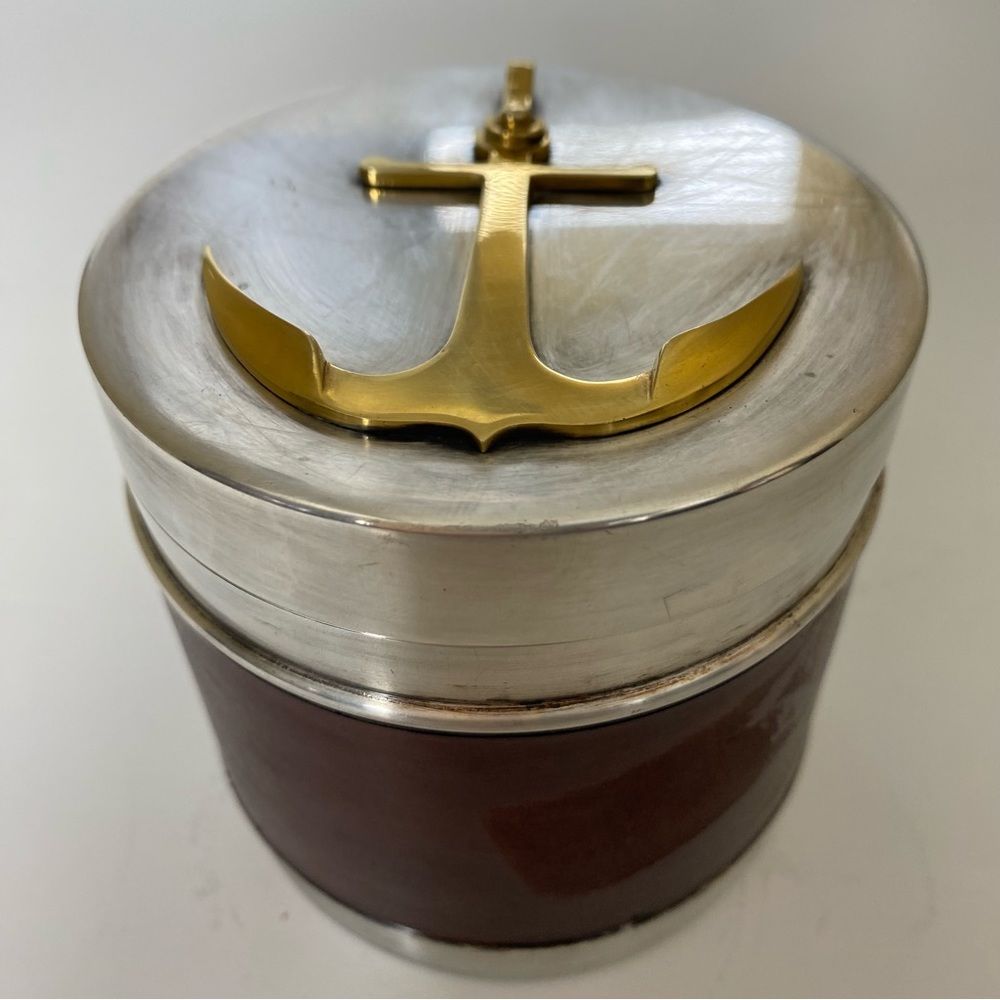 HERMES FRENCH BOX Paris Storage box Vintage Nautical Case Anchor organizer